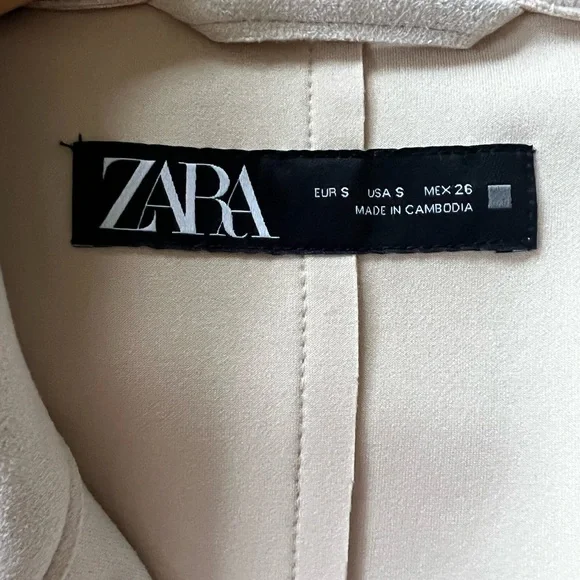 Zara Double-Breasted Trench Coat, Size S - Picture 5 of 8